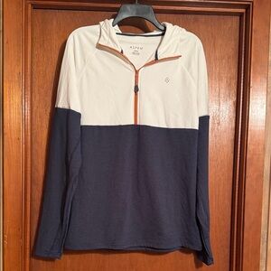 Aspen White and Blue Men's Hoodie